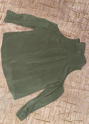 Рубашка хакі з відкритими плечима h&m6 фото