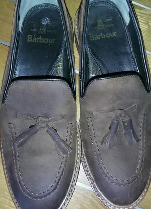 Barbour(англія)- лофери з масляного нубука  розмір41,5   (27,5 см)