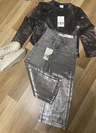 Кофта лонгслів від zara на ріст 130см та 140см, 164см