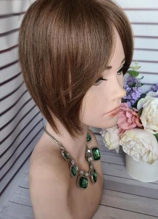 Накладка топпер челка-шторка 100% натуральный волос.