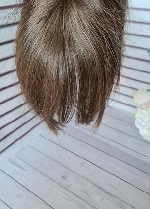 Накладка топпер челка-шторка 100% натуральный волос.