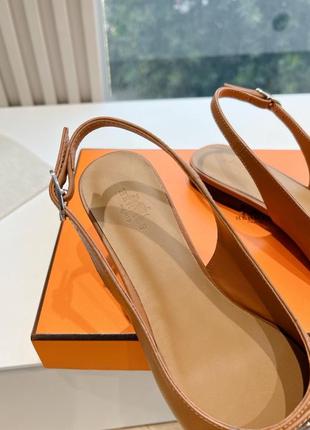 Туфлі з відкритою пʼятою в стилі hermes балетки  під замовлення 20%3 фото