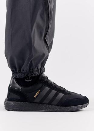 Спортивні легкі кросівки adidas originals iniki all black / адідас інкікі / чоловіче демісезонне взуття на весну, літо