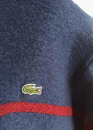 🫀▫️распродаж ▫️🫀 lacoste original 🐊 уютный темно синий свитер шерсть lacoste wool теплый осень3 фото