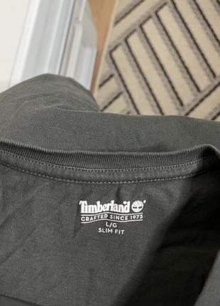 Timberland big logo футболка хаки4 фото