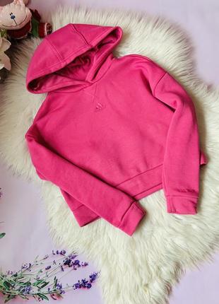 Удобная яркая флиска худи adidas 9-10 лет.