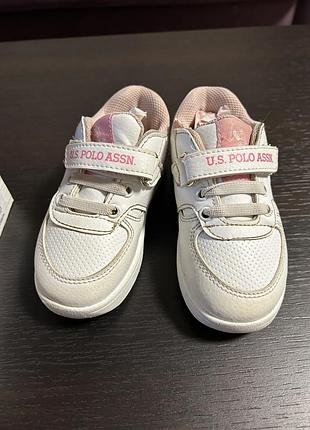 Белые кроссовки 23 размер polo assn