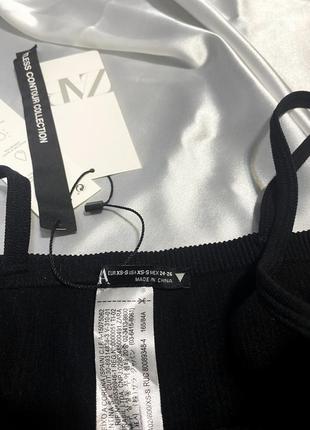 Новое платье в рубчик zara xs Черное3 фото