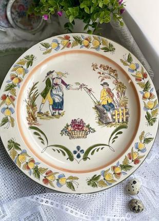 Большая настенная тарелка gallo keramik германия керамика
