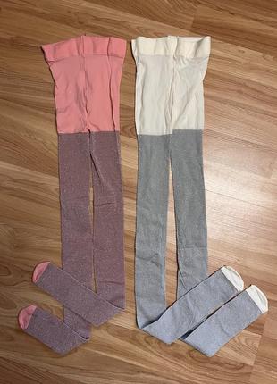 Нарядні безрозмірні люрекс капрон колготи h&m