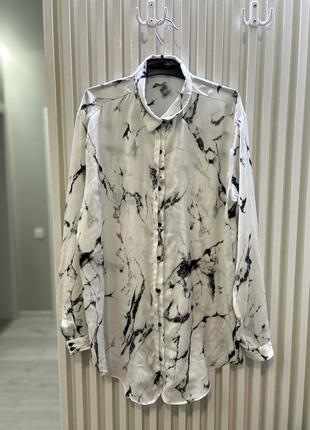 Рубашка атласная zara