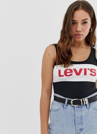 Боди levi's с логотипом эластичный колор блок майка