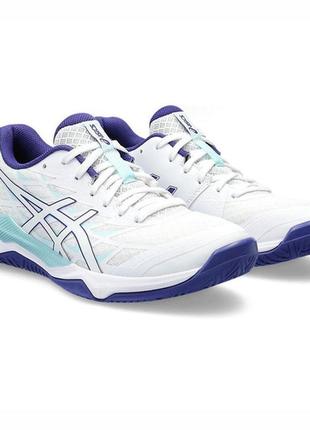 Женские кроссовки Culture asics gel tactic 12 (white/eggplant)-1072a092-101 оригинал