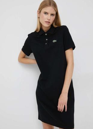 Платье lacoste с воротником поло лакостое платье1 фото