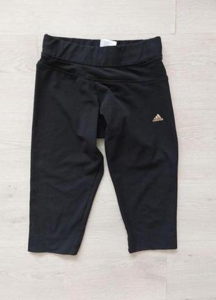 Велосипедки, капри черные adidas, размер m (12)