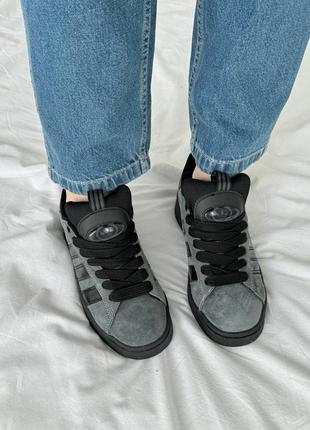 Жіночі кросівки adidas campus
сіро-чорні6 фото