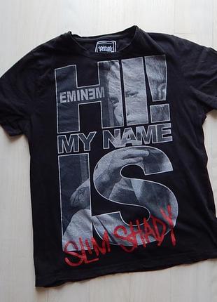 Футболка реп хип хоп vintage eminem hi my name is slim shady bootleg rap hip hop tee