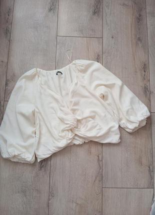 Блуза молочна  котонова4 фото