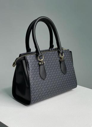 Женская брендовая сумка классическая michael kors marilyn large logo blue2 фото