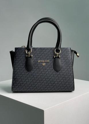 Женская брендовая сумка классическая michael kors marilyn large logo blue