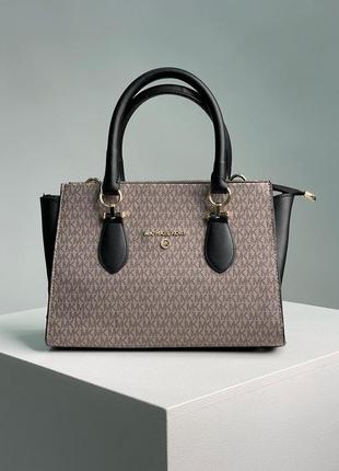 Женская брендовая сумка michael kors marilyn large logo grey3 фото