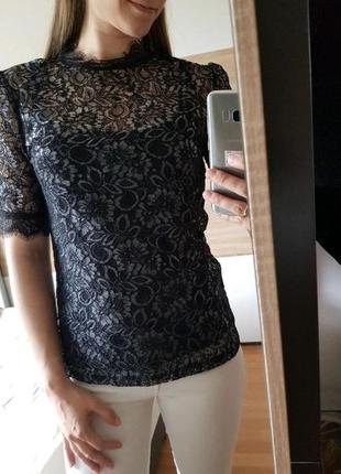 Кружевная блуза с майкой yessica c&a германия этикетка1 фото