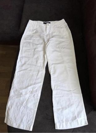 Льняные брюки брюки брючины белые anna montana sports оригинал