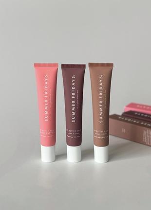 Увлажняющий прозрачный вишневый бальзам блеск маска для губ lip butter balm summer fridays vanilla cherry2 фото