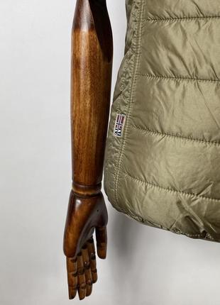 Оригінальна нейлонова чоловіча жилетка napapijri acalmar nylon yellow vest size l10 фото