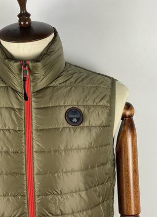 Оригінальна нейлонова чоловіча жилетка napapijri acalmar nylon yellow vest size l5 фото