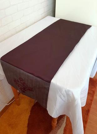 Дорожка на стол,ранер (длинная )  н
красивого фиолетового цвета с переливом4 фото