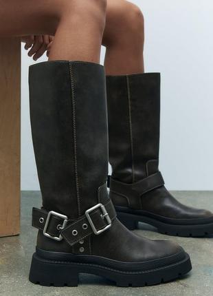 Крутые сапожки zara