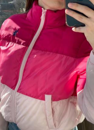 Вкорочена рожева куртка пуфер на низький зріст нова5 фото