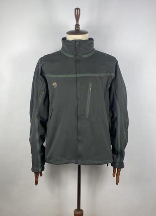 Мужская софтшелл куртка утеплена флисом mountain hardwear conduit softshell gray jacket sizexl