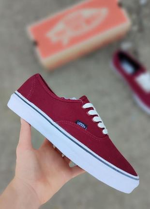 Vans authentic bordo / white