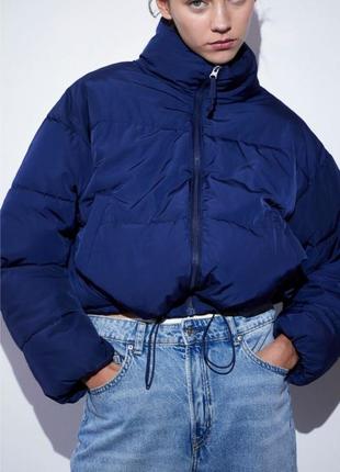 Укороченная куртка h&amp;m, женская короткая куртка, укороченная куртка2 фото