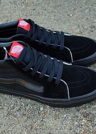 Vans old skool высокие all black