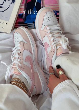 Nike sb dunk pastel жіночі брендові кросівки демі рожеві весна осінь женские кроссовки розовые