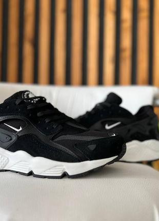 Кроссовки nike huarache triple white women black men meme