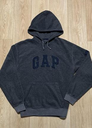 Gap big logo teddy худи кофта флисовая