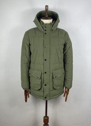 Оригинальная мужская утепленная куртка парка barbour retail fairford fibre down green parka jacket