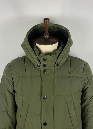 Оригинальная мужская утепленная куртка парка barbour retail fairford fibre down green parka jacket2 фото