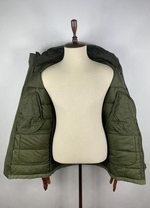 Оригинальная мужская утепленная куртка парка barbour retail fairford fibre down green parka jacket6 фото