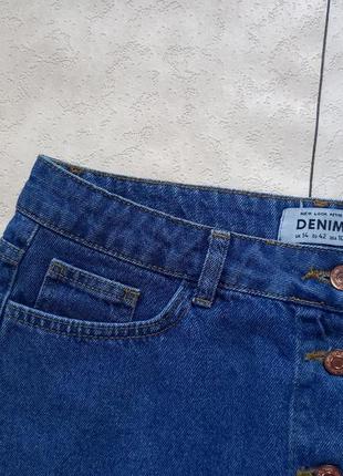Стильная джинсовая юбка с высокой талией new look, 12 размер.2 фото