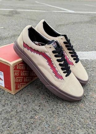 Vans old skool x nintendo game over light brown3 фото