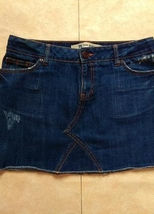 Брендова джинсова спідниця з високою талією gap, 12 розмір .