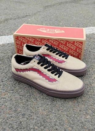 Vans old skool x nintendo game over light brown3 фото