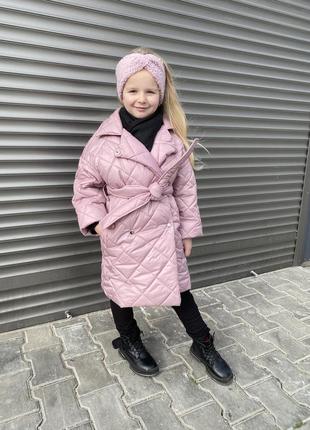 Весенняя куртка для девочки пальто детское для девочки розовое2 фото