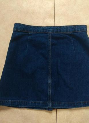 Брендовая джинсовая юбка с высокой талией topshop, 38 размер.3 фото