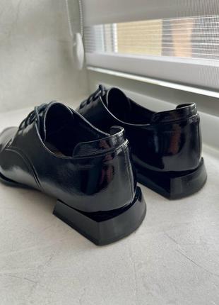 Черные лакированные туфли3 фото